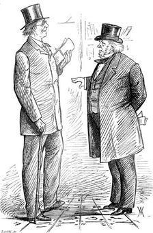 Parliamentary Sketches: in the Lobby - tribunes of the people, 1880. Creator: Joseph Swain