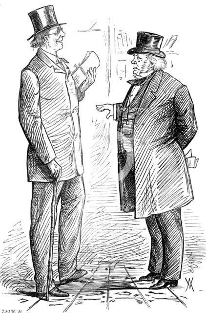 Parliamentary Sketches: in the Lobby - tribunes of the people, 1880. Creator: Joseph Swain.