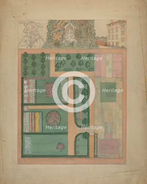 Parmentier Grounds, c. 1936. Creator: Virginia Richards.