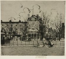 Parson's Green, Afternoon, End of Winter, The Duke's Head, 1906. Creator: Theodore Roussel