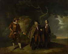 Parsons, Bransby, And Watkyns In A Scene From Lethe, 1766. Creator: Johan Zoffany