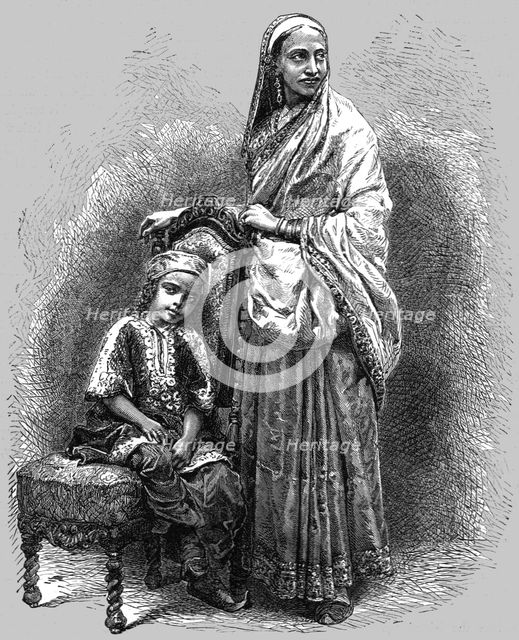 'Parsee Lady; Notes on Bombay and the Malabar Coast', 1875. Creator: C. B. Low.