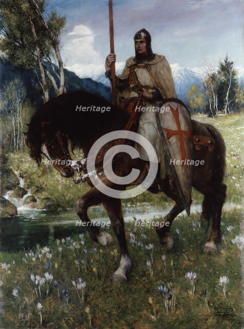 'Parsifal in Quest of the Holy Grail', 1912.   Artist: Ferdinand Leeke