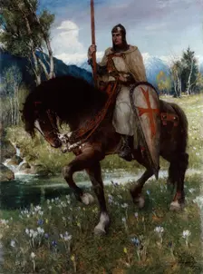 Parsifal in Quest of the Holy Grail 1912. Artist: Ferdinand Leeke