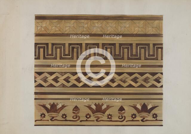 Parquetry Floor, c. 1936. Creator: Sebastian Simonet.