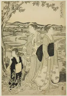 Parrot Komachi, from the series The Fashionable Seven Komachi..., Edo period, about 1788. Creator: Hosoda Eishi