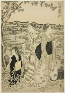 Parrot Komachi, from the series The Fashionable Seven Komachi..., Edo period, about 1788. Creator: Hosoda Eishi