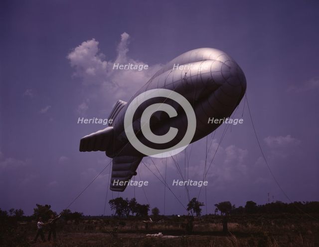 Parris Island, S.C., barrage balloon, 1942. Creator: Alfred T Palmer.