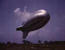 Parris Island, S.C., barrage balloon, 1942. Creator: Alfred T Palmer