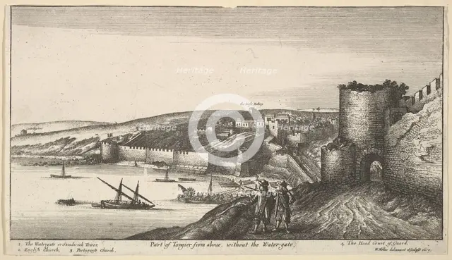 Part of Tangier from aboue, without the Water-gate, 1670. Creator: Wenceslaus Hollar.