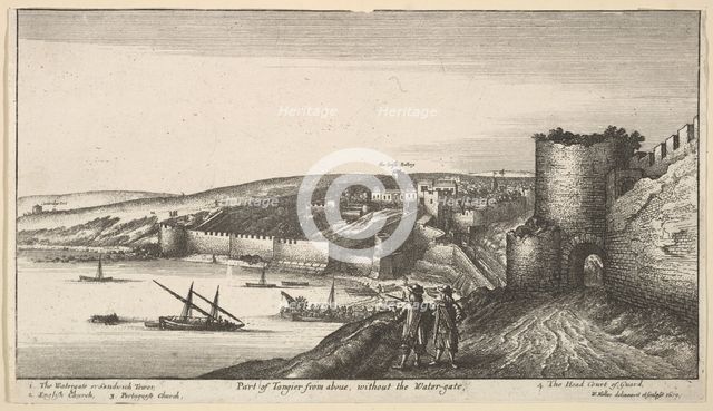 Part of Tangier from aboue, without the Water-gate, 1670. Creator: Wenceslaus Hollar.