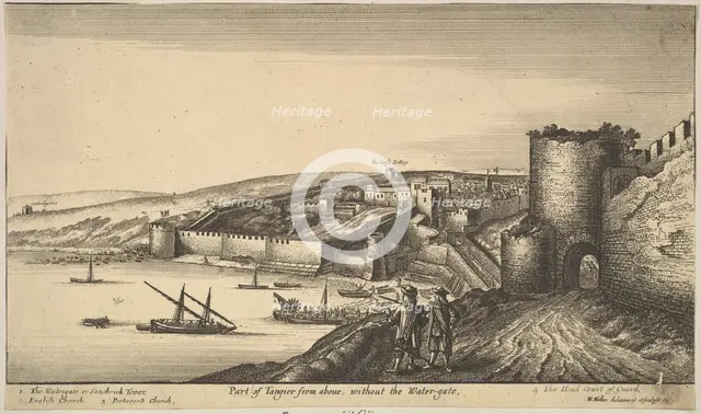 Part of Tangier from above, 1670. Creator: Wenceslaus Hollar.