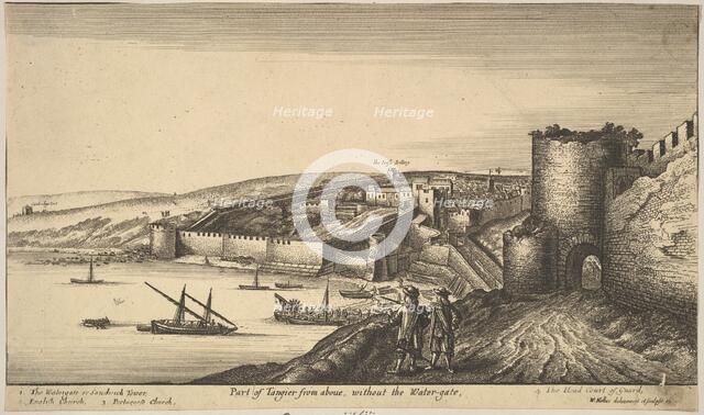 Part of Tangier from above, 1670. Creator: Wenceslaus Hollar.