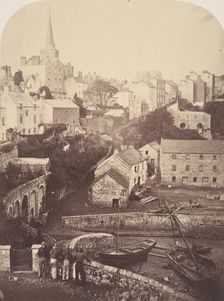 Part of Tenby Town and Harbour, 1853. Creator: George B. Stokes