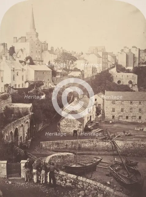 Part of Tenby Town and Harbour, 1853. Creator: George B. Stokes.