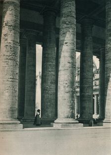 Part of the colonnade at St Peter's Square, Rome, Italy, c1926 (1927). Artist: Eugen Poppel
