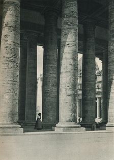 Part of the colonnade at St Peter's Square, Rome, Italy, c1926 (1927). Artist: Eugen Poppel