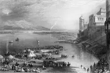 Part of the Chaut, at Hurdwar 1838. Creator: George Francis White