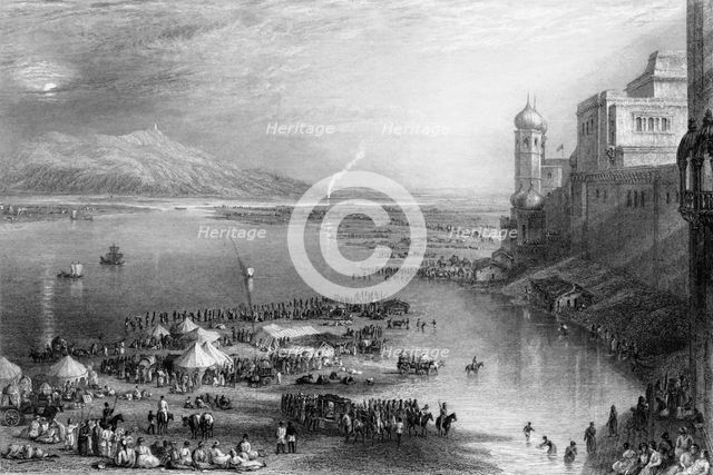 'Part of the Chaut, at Hurdwar', 1838. Creator: George Francis White.