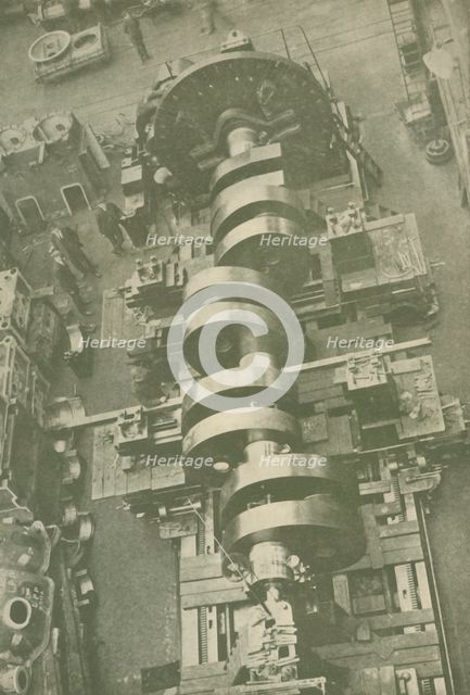 'Part of the Crankshaft of M.V. "Britannic" (White Star), 27,000 Tons', c1930. Creator: Unknown.