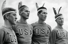 Part of the American gold medal-winning rowing eight, Berlin Olympics, 1936