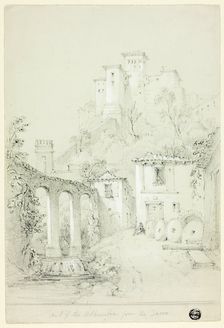 Part of the Alhambra from the Darro, n.d. Creator: Richard Ford