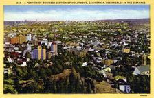 Part of the business district of Hollywood, Los Angeles, California, USA, 1931