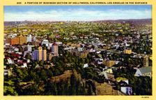 Part of the business district of Hollywood, Los Angeles, California, USA, 1931