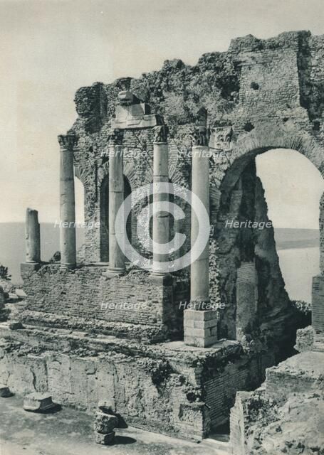 Part of the Greek Theatre, Taormina, Sicily, 1927. Artist: Eugen Poppel.
