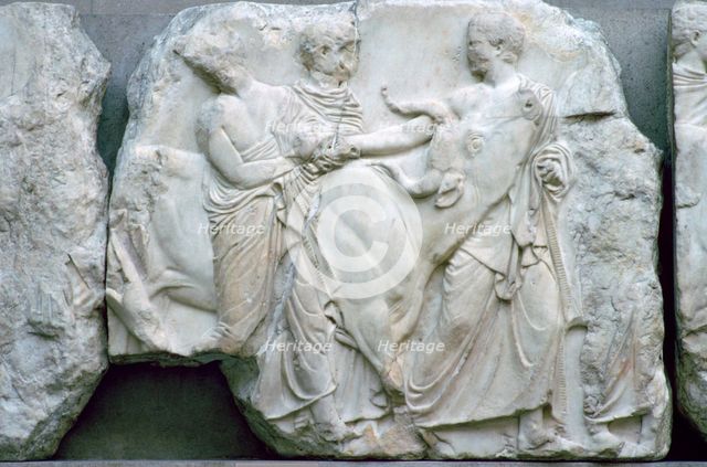 Part of the Elgin Marbles from the Parthenon, 5th century BC. Artist: Unknown