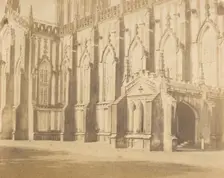 [Part of the Exterior of the St. Paul's Cathedral, Calcutta], 1850s. Creator: Captain R. B. Hill