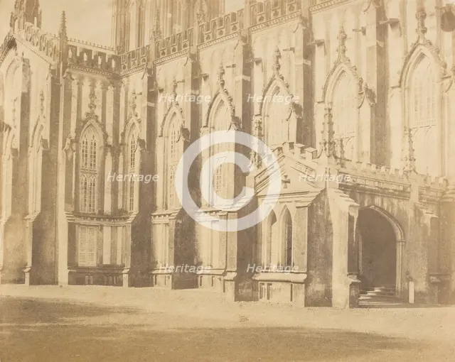[Part of the Exterior of the St. Paul's Cathedral, Calcutta], 1850s. Creator: Captain R. B. Hill.