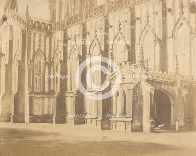[Part of the Exterior of the St. Paul's Cathedral, Calcutta], 1850s. Creator: Captain R. B. Hill.