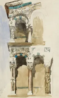Part of the Facade of the destroyed Church of San Michele in Foro, Lucca, 1846. Artist: John Ruskin