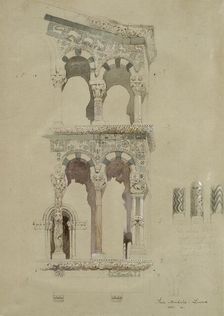 Part of the Facade of the destroyed Church of San Michele in Foro, Lucca, as it appeared in 1845, Ma Artist: John Ruskin