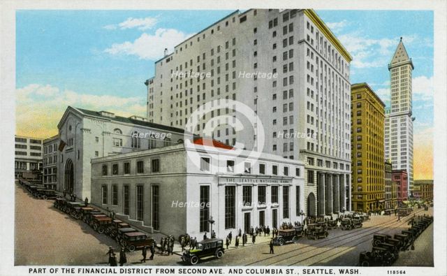 Part of the financial district, Seattle, Washington, USA, 1928. Artist: Unknown