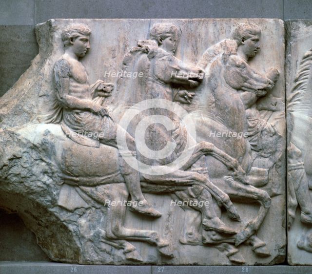 Part of the frieze on the Parthenon, 5th century BC. Artist: Unknown