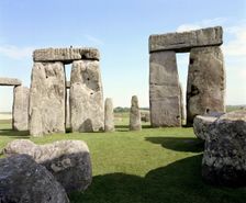 Part of the inner Sarsen horseshoe at Stonehenge, Amesbury, Wiltshire, 2000. Artist: P Williams