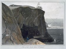 Part of the South Stack, Holyhead Anglesey, Wales, 1829. Artist: William Daniell