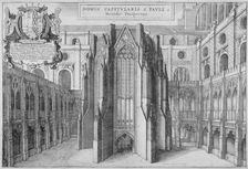 Part of the side of the old St Paul's Cathedral, City of London, 1656. Artist: Wenceslaus Hollar