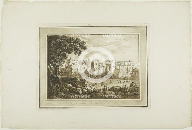 Part of the Remains of Llanphor, near Pembroke, from Twelve Views in Aquatinta from...in South Wales Creator: Paul Sandby.