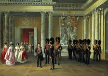 Part of the White (Armorial) Hall in the Winter Palace, 1838. Creator: Adolphe Ladurner