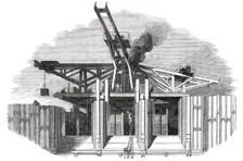 Part of the Victoria Tower - the Hoisting-Scaffold, 1850. Creator: Unknown