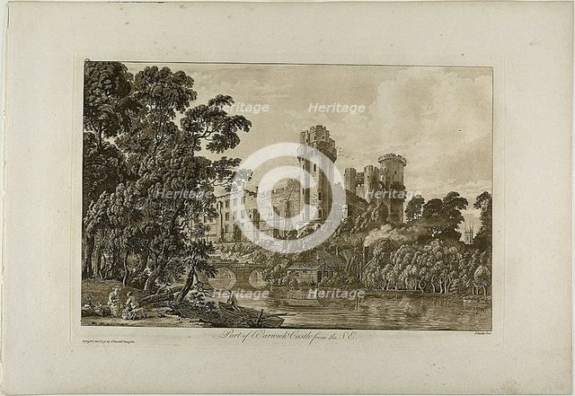 Part of Warwick Castel from the Southeast, plate 4, January 1776. Creator: Paul Sandby.