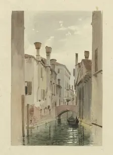 Part of a canal in Venice, c1851. Creator: Carl Theodor Reiffenstein