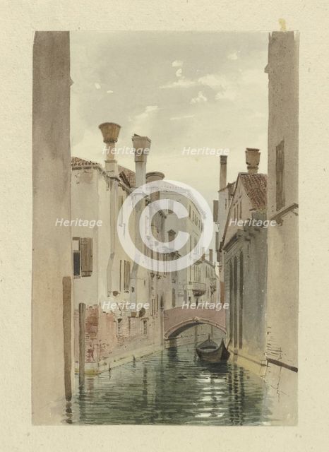 Part of a canal in Venice, c1851. Creator: Carl Theodor Reiffenstein.