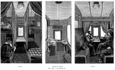 Part of a French railway wagon-lit (sleeping car), 1890. Creator: Unknown