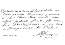 Part of a letter from Matthew Prior the poet, late 17th-early 18th century, (1840). Artist: Matthew Prior