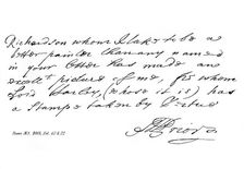 Part of a letter from Matthew Prior the poet, late 17th-early 18th century, (1840). Artist: Matthew Prior