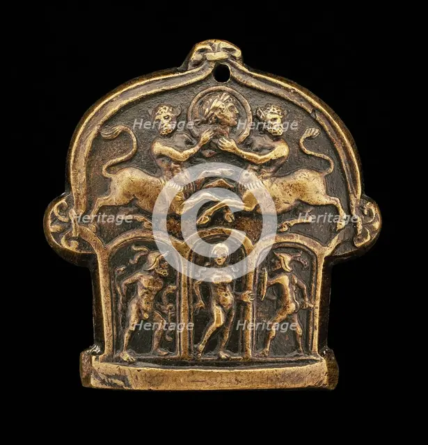 Part of a Sword Pommel (Centaur Supporting Medallion; Venus Flanked by Mars and Hercules). Creator: Cristoforo Foppa.